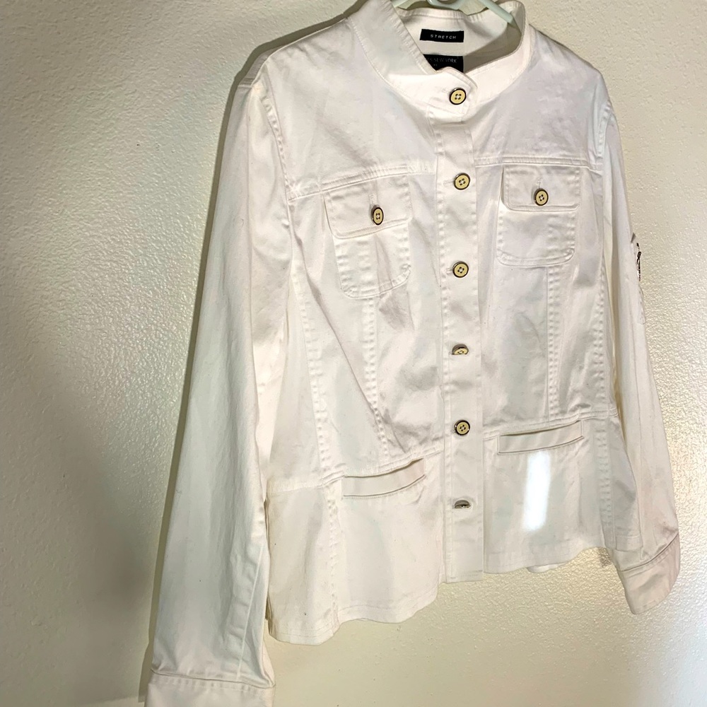 Jones New York Stretch Jacket White